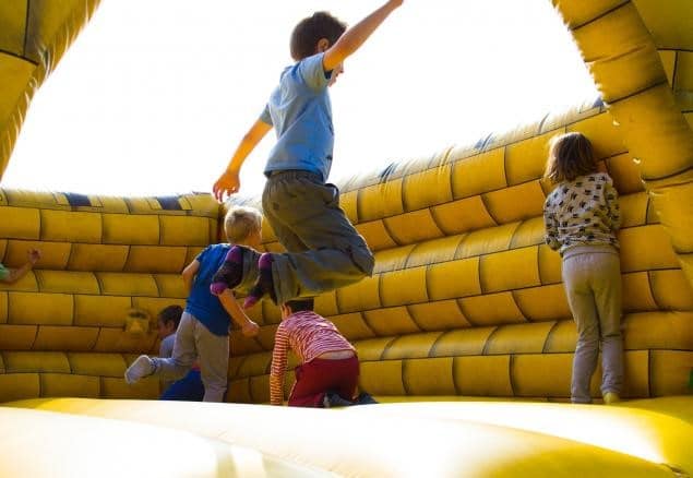 Kids Socialising in Bouncy Castle