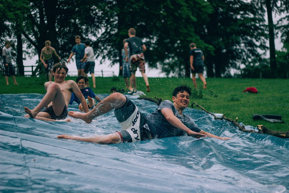 water slides
