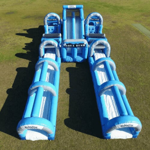 obstacle course slide aerial view